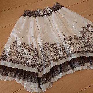 アクシーズファム(axes femme)のaxes femme アクシーズファム お洒落な建物柄シフォンスカート(ひざ丈スカート)