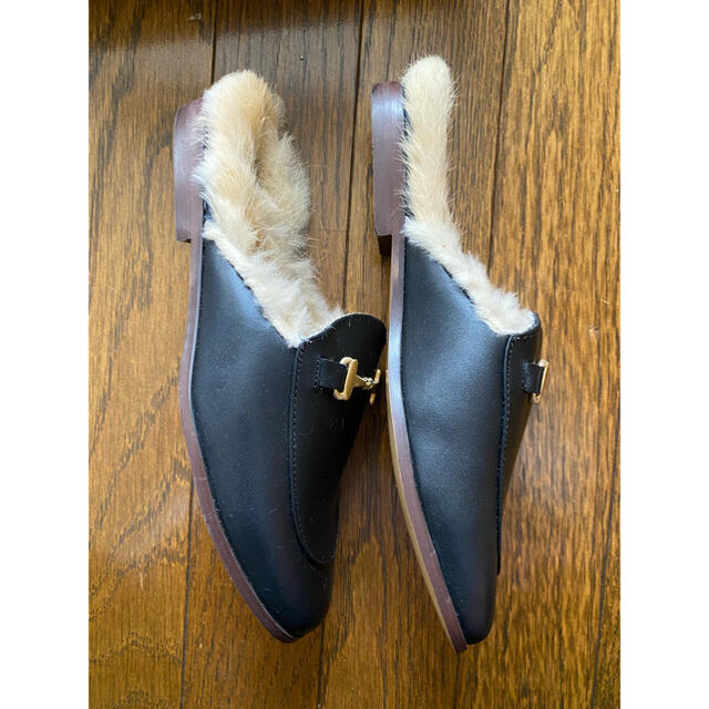 DEUXIEME CLASSE(ドゥーズィエムクラス)の未使用新品⭐︎caminando BIT FUR ファースリッポン　size7 レディースの靴/シューズ(ローファー/革靴)の商品写真