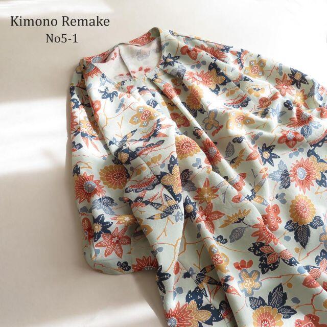 着物 リメイク 正絹 タック ロング チュニック ワンピースの通販 by ...