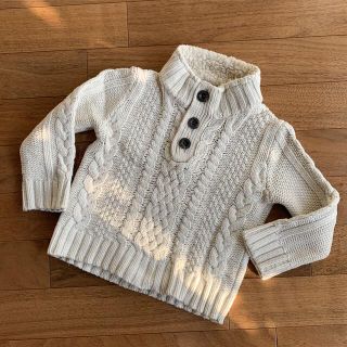 ベビーギャップ(babyGAP)のベビーギャップ　90cm  ホワイトケーブルニット　セーター(ニット)