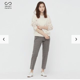 ユニクロ(UNIQLO)のスマートアンクルパンツ（グレンチェック・2WAYストレッチ・丈標準64～66cm(クロップドパンツ)