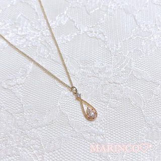 ドレス ワンピース 清楚 ダイヤのしずくネックレス／クリスタル(NO.754)(ネックレス)