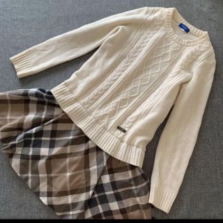 バーバリーブルーレーベル(BURBERRY BLUE LABEL)のブルーレーベルクレストブリッジ　38 ドッキングワンピース(ミニワンピース)