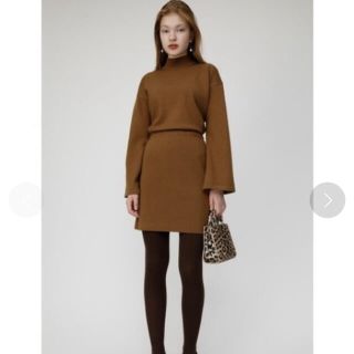 マウジー(moussy)のハイネック knit mini ドレス　ハイネックニットミニワンピ(ミニワンピース)