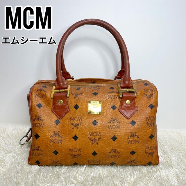 美品　MCM エムシーエム　ミニボストンバッグ　ハンドバッグ  ヴィセトス柄