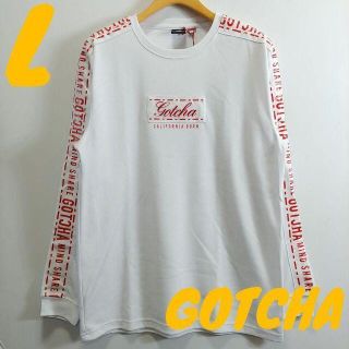 ガッチャ(GOTCHA)の新品 ガッチャ Lサイズ 白 Tシャツ 長袖 ビッグサイズ 1105(Tシャツ/カットソー(七分/長袖))