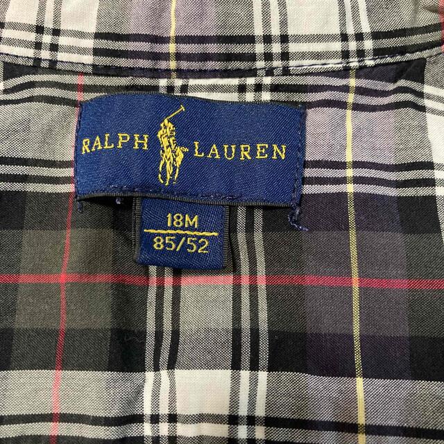 Ralph Lauren(ラルフローレン)の《値下げ》ラルフローレン チェックシャツ　85センチ キッズ/ベビー/マタニティのベビー服(~85cm)(シャツ/カットソー)の商品写真