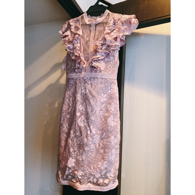 ROBE(ローブ)のローブドフルール ワンピース ピンク Sサイズ レディースのフォーマル/ドレス(ミニドレス)の商品写真
