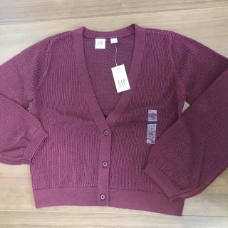 ギャップキッズ(GAP Kids)の新品未使用タグ付き　GAP 130サイズ　カーディガン　ボルドー  子供服(カーディガン)