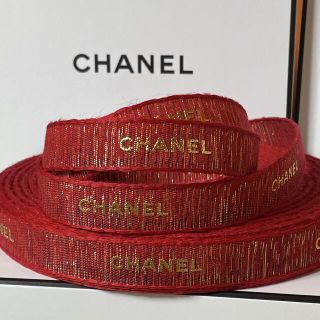 シャネル(CHANEL)のCHANEL ラッピング リボン レッド 1m(ラッピング/包装)