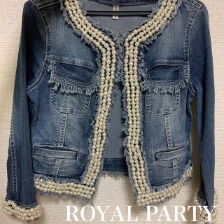 ロイヤルパーティー(ROYAL PARTY)のロイヤルパーティー♡パールデニムジャケット Gジャン(Gジャン/デニムジャケット)