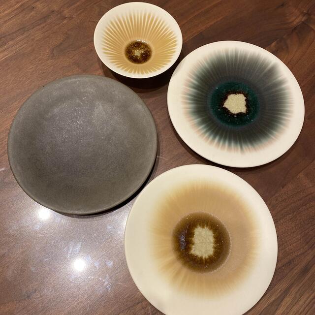 和田山真央 お皿 人気 完売 ひまわり イエロー グリーン チョコ 和田山真央 お皿 人気 完売 ひまわり イエロー グリーン チョコ