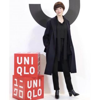 ユニクロ(UNIQLO)の新品 ユニクロ+J カシミヤブレンドチェスターコート M ネイビー ジルサンダー(チェスターコート)