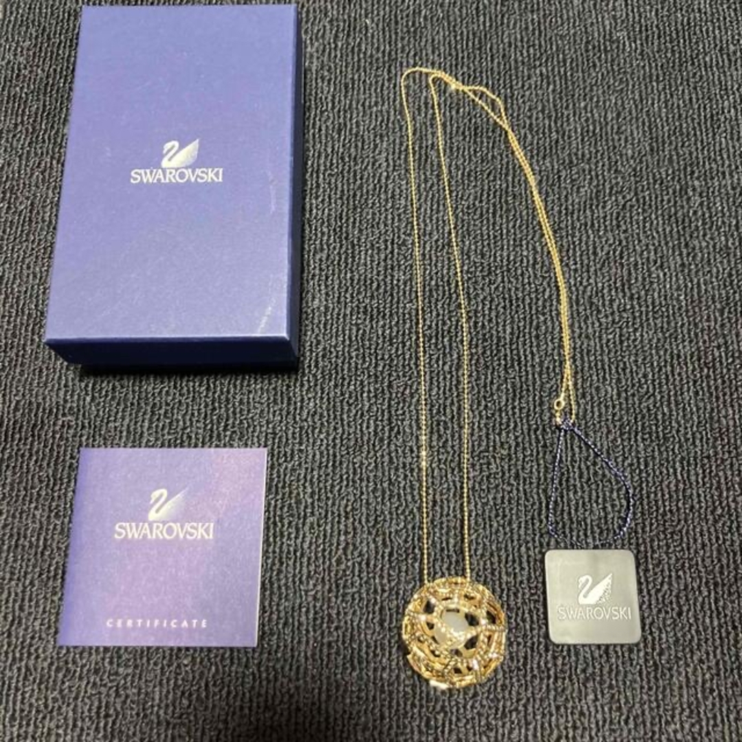 SWAROVSKI - 新品 正規品 SWAROVSKI スワロフスキー ネックレス ボール ゴールド