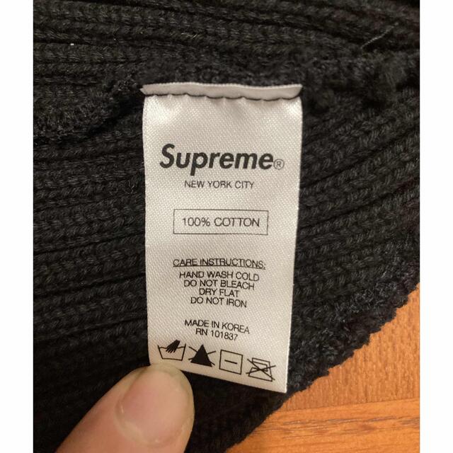supreme ビーニー ニット帽 ブラック 登坂 1