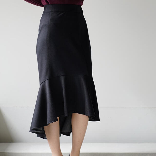 lautashi マーメイドスカート velvet skirt 黒