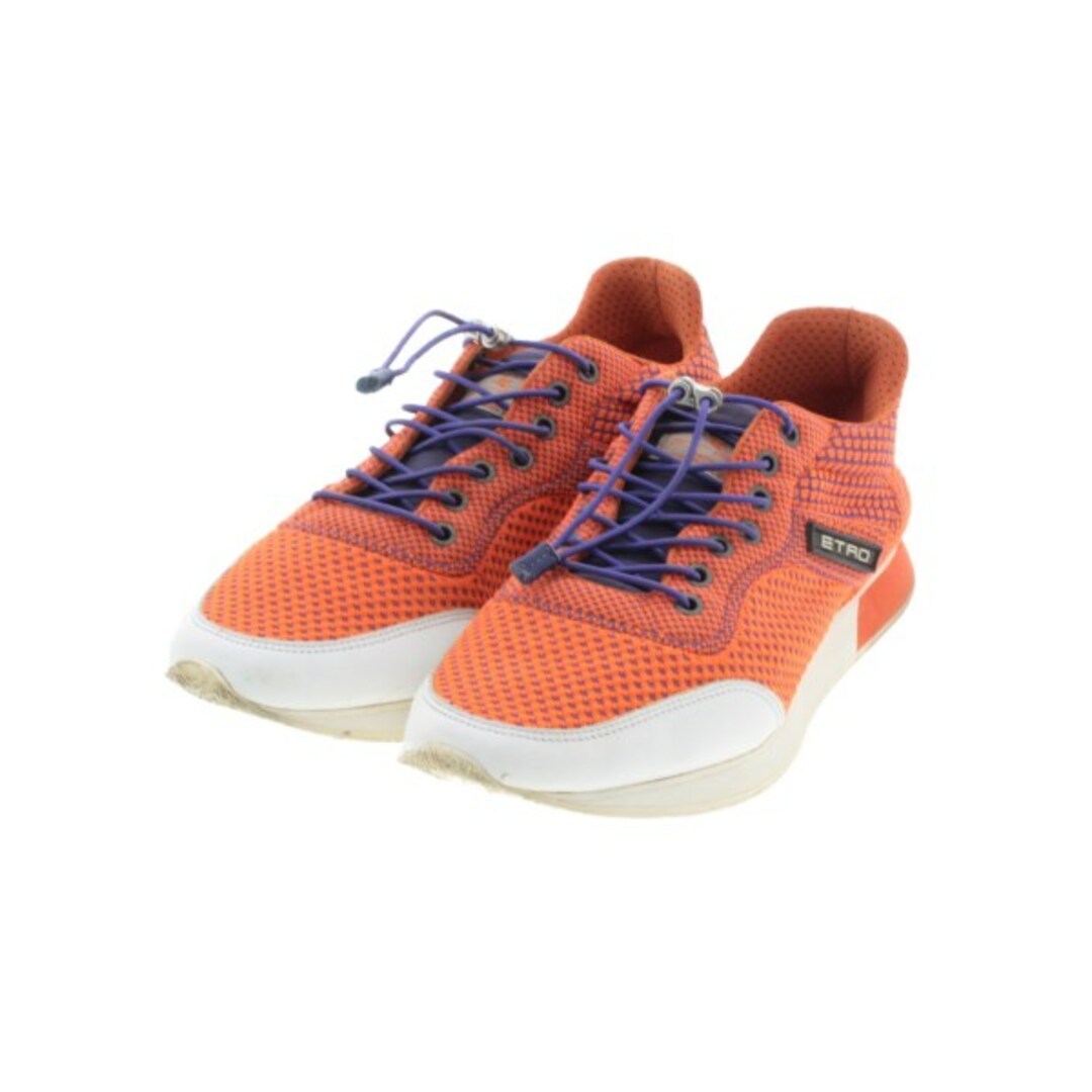 ETRO エトロ スニーカー 42(27cm位) オレンジx紺x白