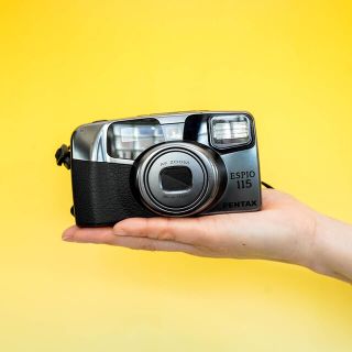 ペンタックス(PENTAX)の【完動美品】高性能フィルム Pentax Espio 115 クロムブラック (フィルムカメラ)