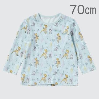 ユニクロ(UNIQLO)の【新品未使用】ユニクロ ベビー バンビグラフィックTシャツ 70(Ｔシャツ)