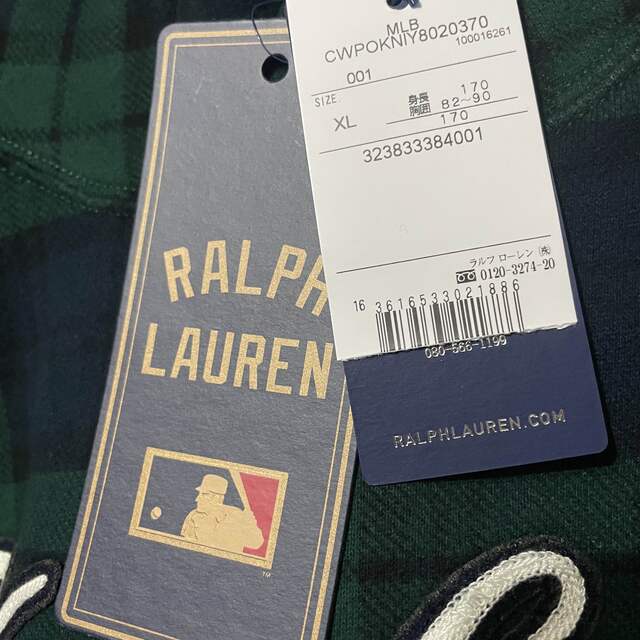 POLO RALPH LAUREN(ポロラルフローレン)の最終値下げ Polo Ralph Lauren ヤンキース プラッドフーディ メンズのトップス(パーカー)の商品写真