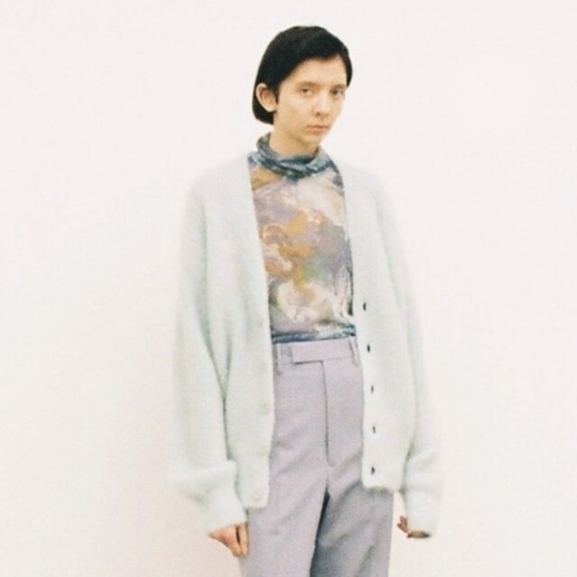 ALLEGE - Allege. 21aw モヘアカーディガン sax の通販 by Saki's shop