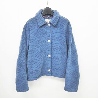 ウールリッチ(WOOLRICH)のウールリッチ フリースジャケット コート ネイティブ柄 青系 ブルー L(その他)