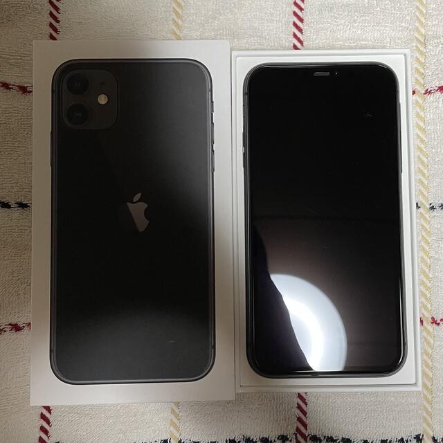 Apple(アップル)のiPhone11 本体 64GB ブラックSIMフリー 中古美品 スマホ/家電/カメラのスマートフォン/携帯電話(スマートフォン本体)の商品写真