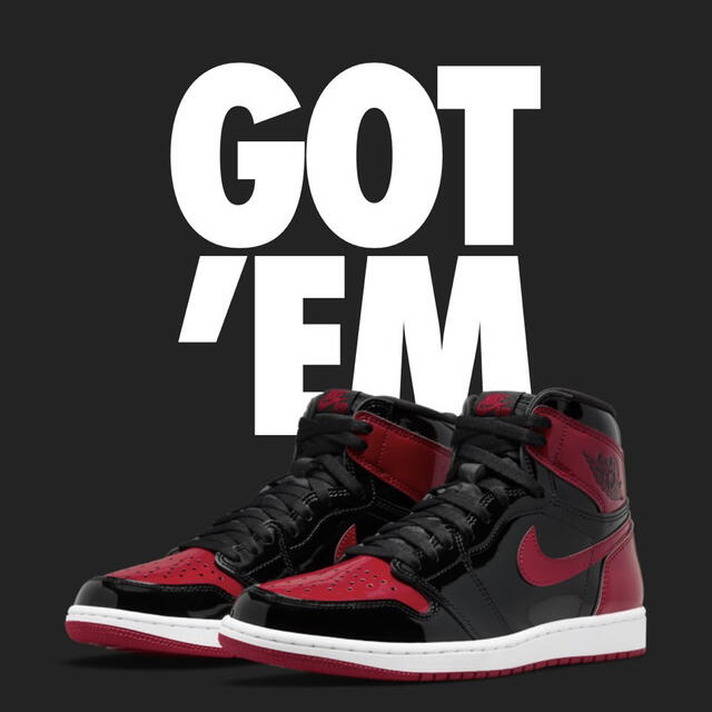 NIKE AIR JORDAN 1 PATENT BRED