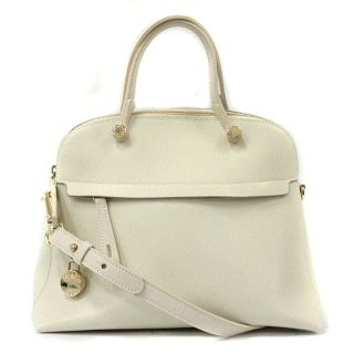 フルラ(Furla)のフルラ FURLA パイパー ハンドバッグ ショルダーバッグ レザー 白(ショルダーバッグ)