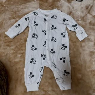 エイチアンドエム(H&M)のH&M 新生児 1-2M ミッキー カバーオール(カバーオール)