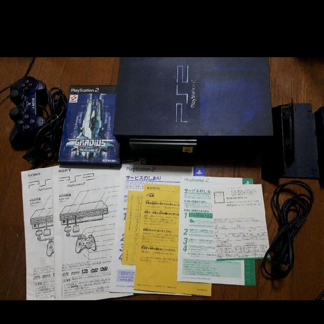 PS2本体　ネットワークアダプタセット　ジャンク品 エンタメ/ホビーのゲームソフト/ゲーム機本体(家庭用ゲーム機本体)の商品写真