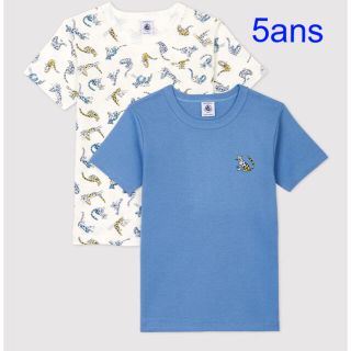 プチバトー(PETIT BATEAU)のプチバトー　新品　半袖　Tシャツ 肌着　2枚組　5ans/110cm(Tシャツ/カットソー)