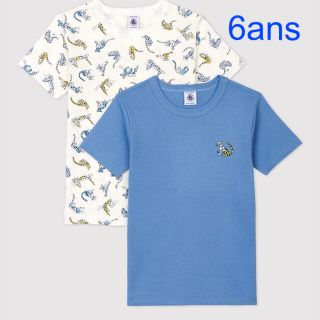 プチバトー(PETIT BATEAU)のプチバトー　新品　半袖　Tシャツ 肌着　2枚組　6ans/116cm(Tシャツ/カットソー)