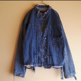 ジャックローズ(JACKROSE)の古着屋vintage加工JACKROSEビッグシルエットＧジャンデニムジャケット(Gジャン/デニムジャケット)