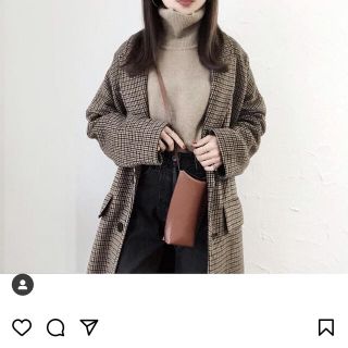 ザラ(ZARA)のZARA  チェック柄オーバーサイズコート(ロングコート)