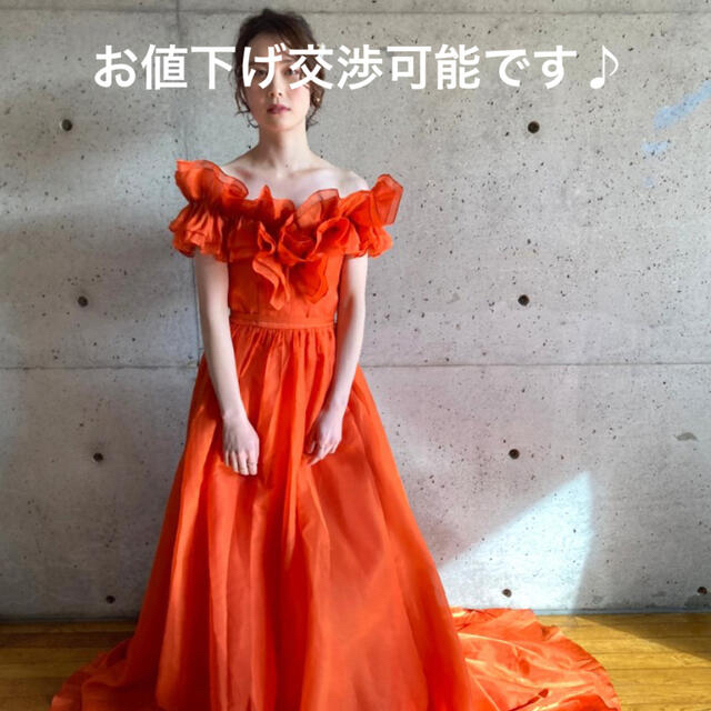 100%正規品 THE URBAN BLANCHE ORIGINAL オレンジカラードレス ウェディングドレス