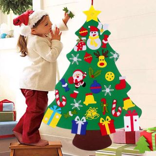 クリスマスツリー フェルト クリスマス　オーナメント タペストリー　壁掛け(その他)