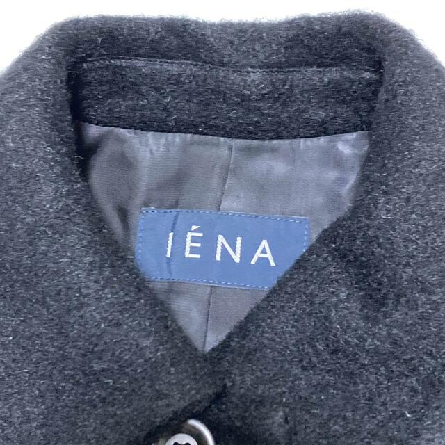 IENA(イエナ)の【美品✩アルパカ モヘヤ混】IE'NA ステンカラーコート ブラック レディースのジャケット/アウター(ロングコート)の商品写真