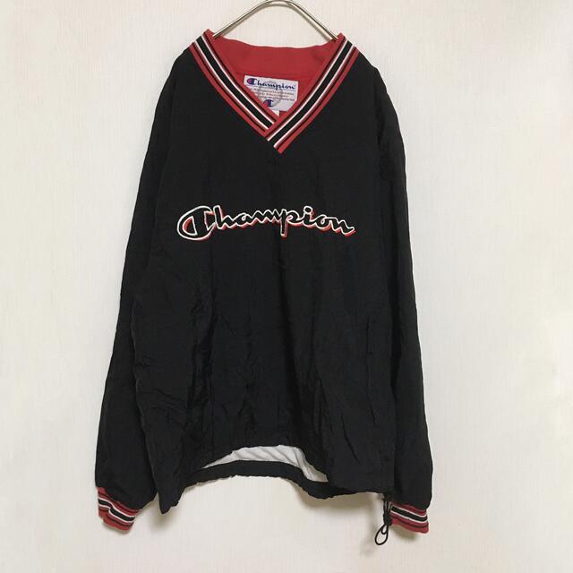 Champion 希少 刺繍ロゴ フリース ゆるだぼ プルオーバー リブライン ...