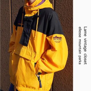 エレッセ(ellesse)の90s 古着 プルオーバー 中綿 切り替えマウンテンパーカー アノラック(マウンテンパーカー)