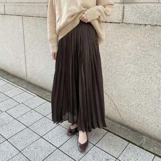 トゥデイフル(TODAYFUL)のllseekll shiny pleats skirt(ロングスカート)