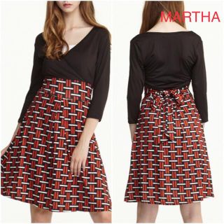 マーサ(MARTHA)のMARTHA カシュクール　ジャージーワンピース　数回のみ着用(ひざ丈ワンピース)