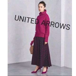 ユナイテッドアローズ(UNITED ARROWS)のUNITED ARROWS　ユナイテッドアローズ★ビットプリントスカート　マキシ(ロングスカート)