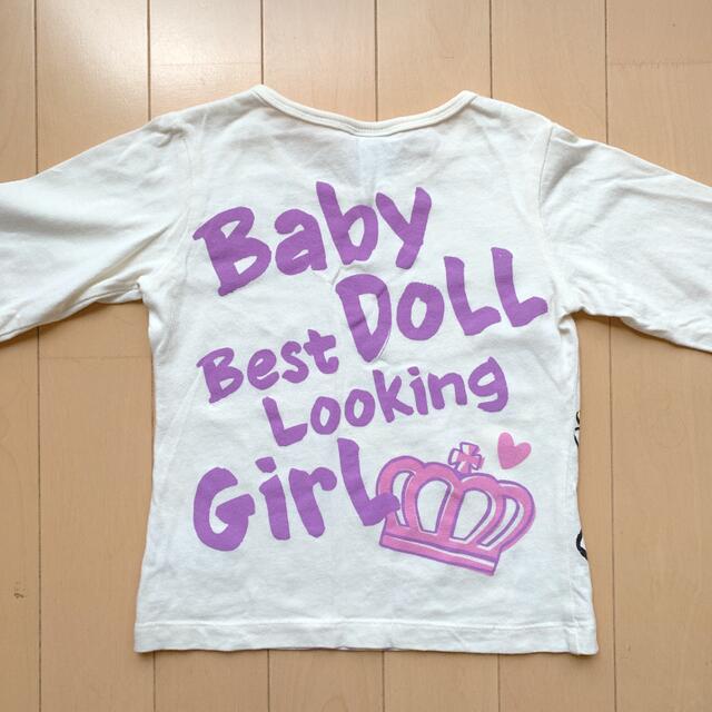 BABYDOLL(ベビードール)の⭐︎デイジーデザイン⭐︎長袖　オフホワイト　100㎝【BABY DOLL】 キッズ/ベビー/マタニティのキッズ服女の子用(90cm~)(Tシャツ/カットソー)の商品写真