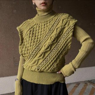 アメリヴィンテージ(Ameri VINTAGE)のAmeri LAYERED SLANT CABLE KNIT SET(ニット/セーター)