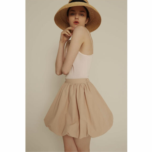 エピヌ　balloon volume mini skirt pink beige