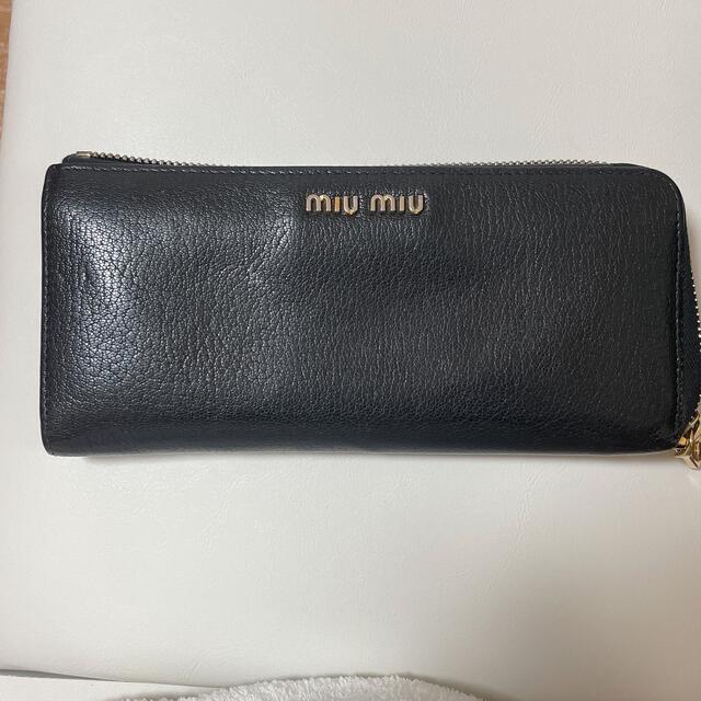 miumiu MIUMIU 財布 黒 ブラック ミュウミュウ 長財布