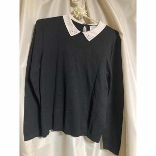 ザラキッズ(ZARA KIDS)のZARAザラ 襟付きニット黒164cm(ニット)