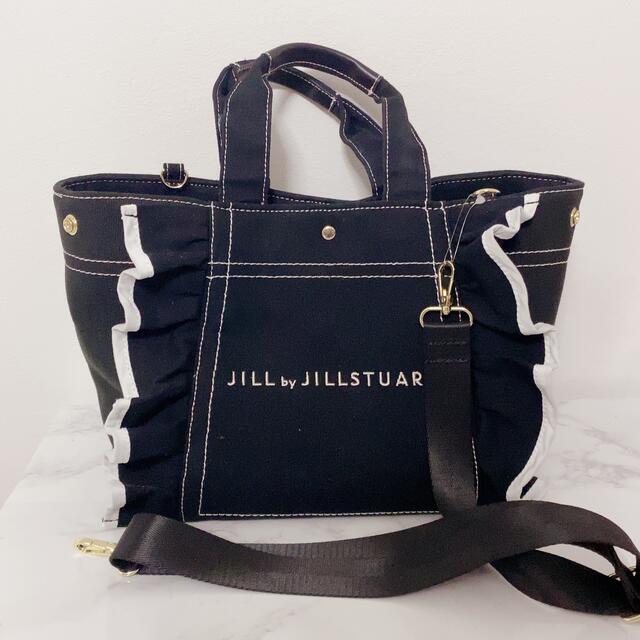 JILL by JILLSTUART(ジルバイジルスチュアート)のJILL BY JILLSTUART フリルトート 大  黒 ブラック その他のその他(その他)の商品写真