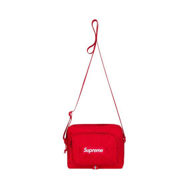 Supreme　シュプリーム　ショルダーバッグ　赤　ボックスロゴ　モノグラムメンズ